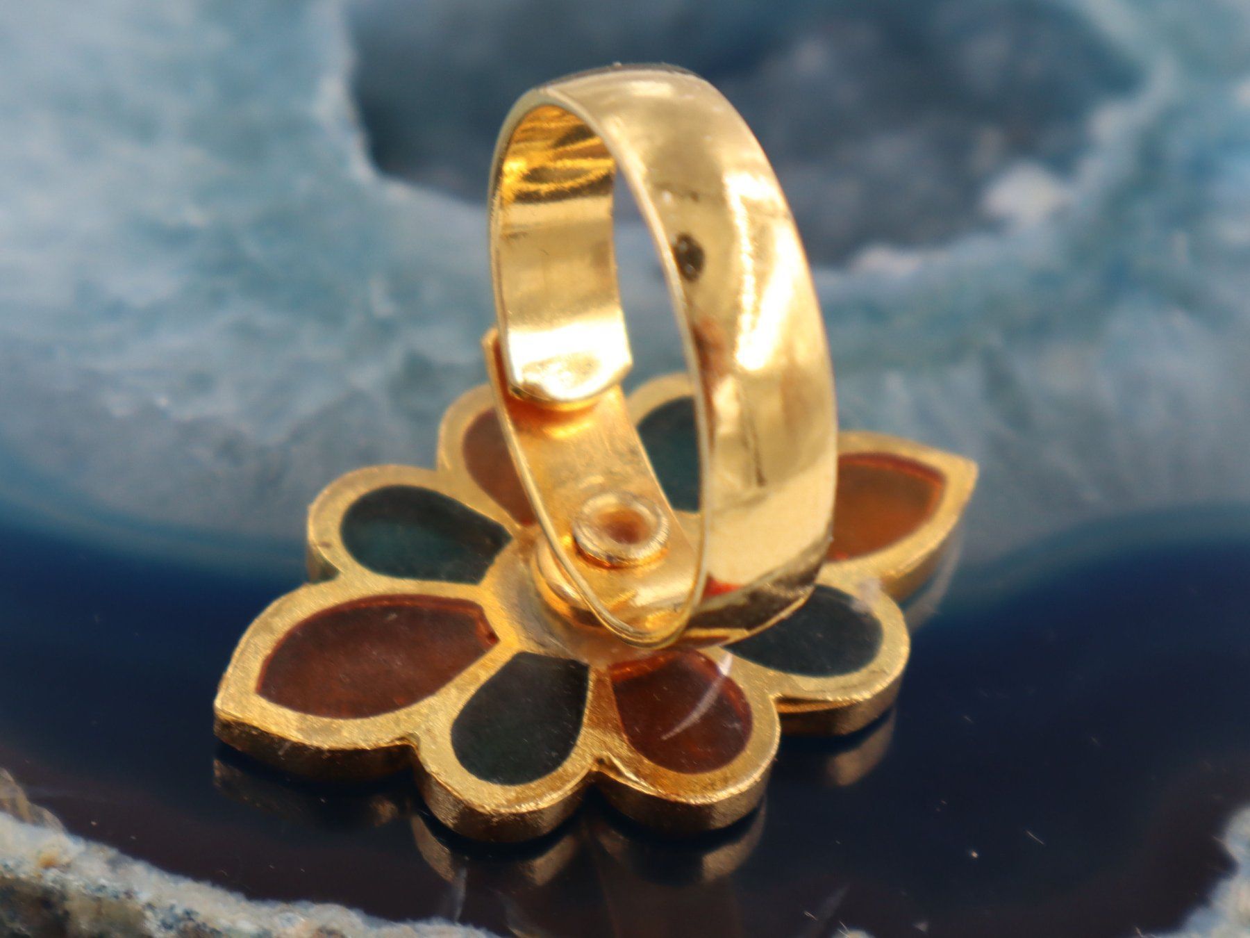 Anelli: Ring Blume, Adjustierbar – Usato da Baden venduto da swiss-alps 5