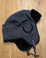 DICKIES Chapka gris foncé + noir laine/fausse fourrure
