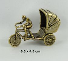 RIKSCHA - Messing Figur - 6,5 x 4,5 cm - Neu