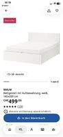 Malm Ikea Bett mit Aufbewahrung weiss