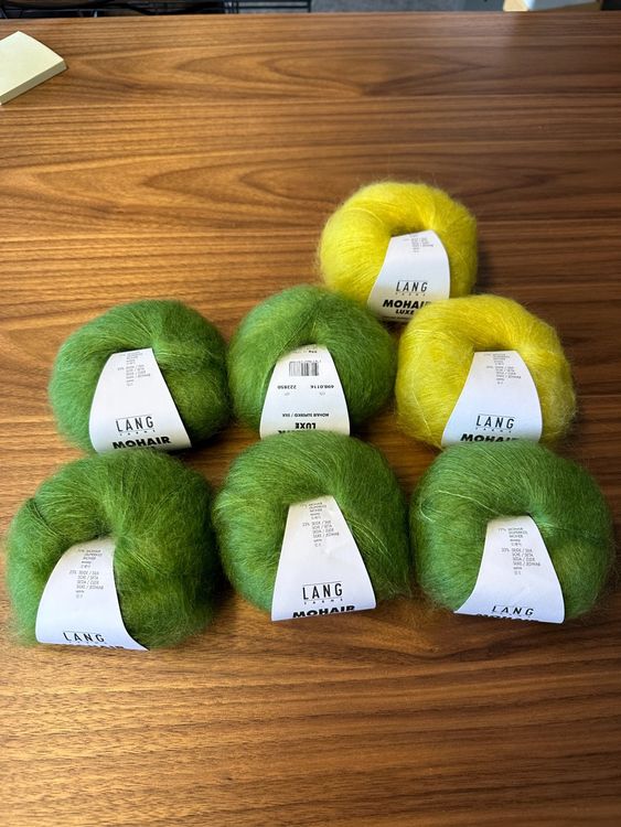 Fil à Tricoter LANG Knäuel Laguna - 80% Viscose, 20% Soie, Couleur Vert/grun, Neuf !