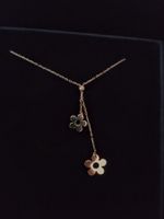 Halskette 9ct Goldkette 375 Gold Blumenanhänger Goldschmuck