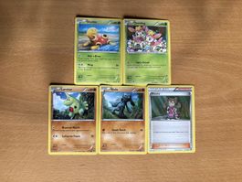 5 diverse Pokemon Karten