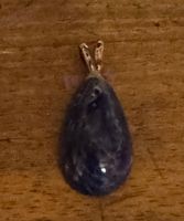 Halskette Anhänger mit Lapislazuli dunkelblau Silber 925