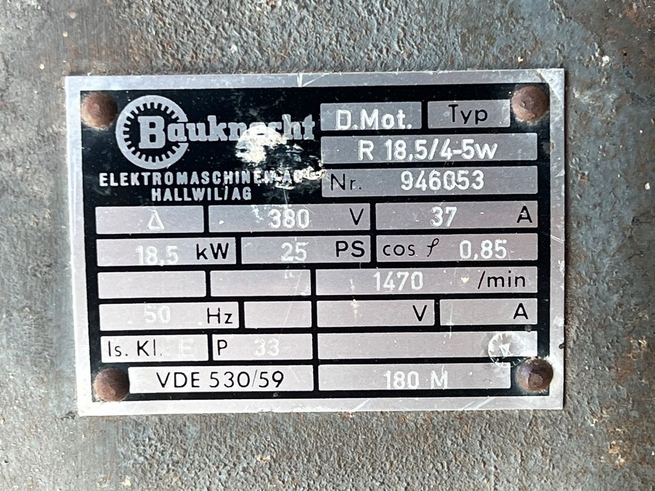 Bauknecht  Motori: Elektromotor Bauknecht, 25PS – Usato da Gondiswil venduto da Nygo 3