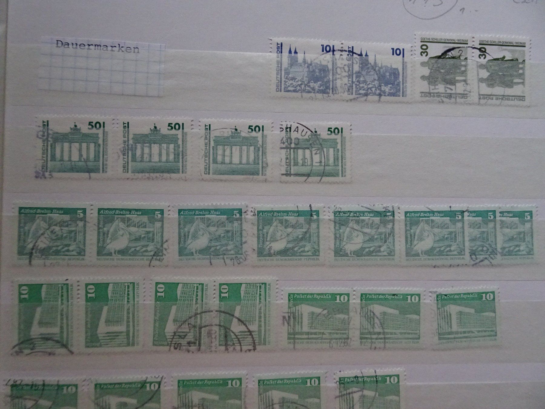 Alle Briefmarken: DDR Dauermarken – Gebraucht aus Aadorf von Chnorli-Furz 3
