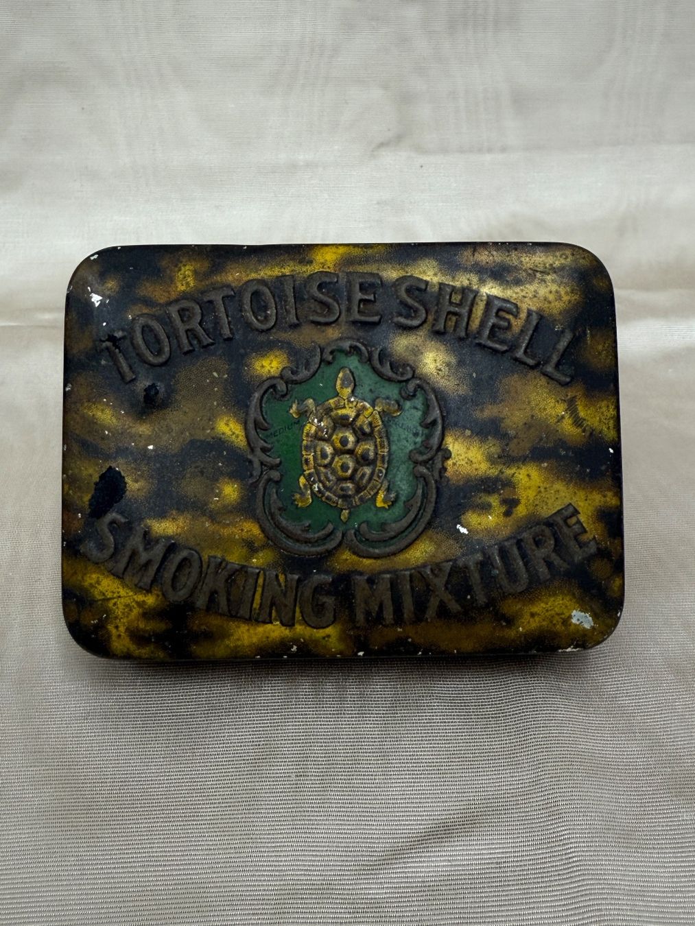 Sonstige Tabakwaren: Antike Tabakdose „Tortoise Shell Smoking Mixture“ – Gebraucht aus Zürich von serraphim