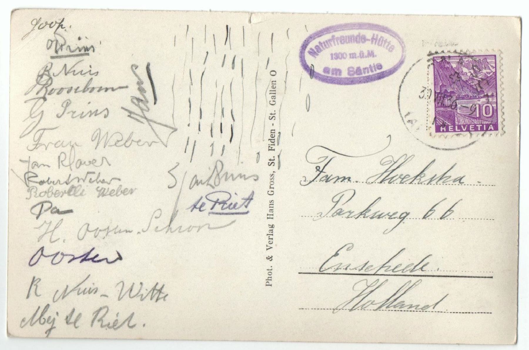 Cartoline postali: SCHWÄGALP Naturfreundehaus – Usato da Jona venduto da philajona 1