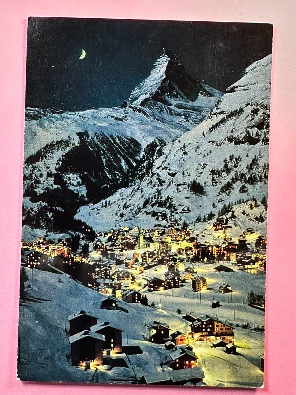 Cartoline postali: Zermatt bei Nacht – Usato da Steg VS venduto da danwer74