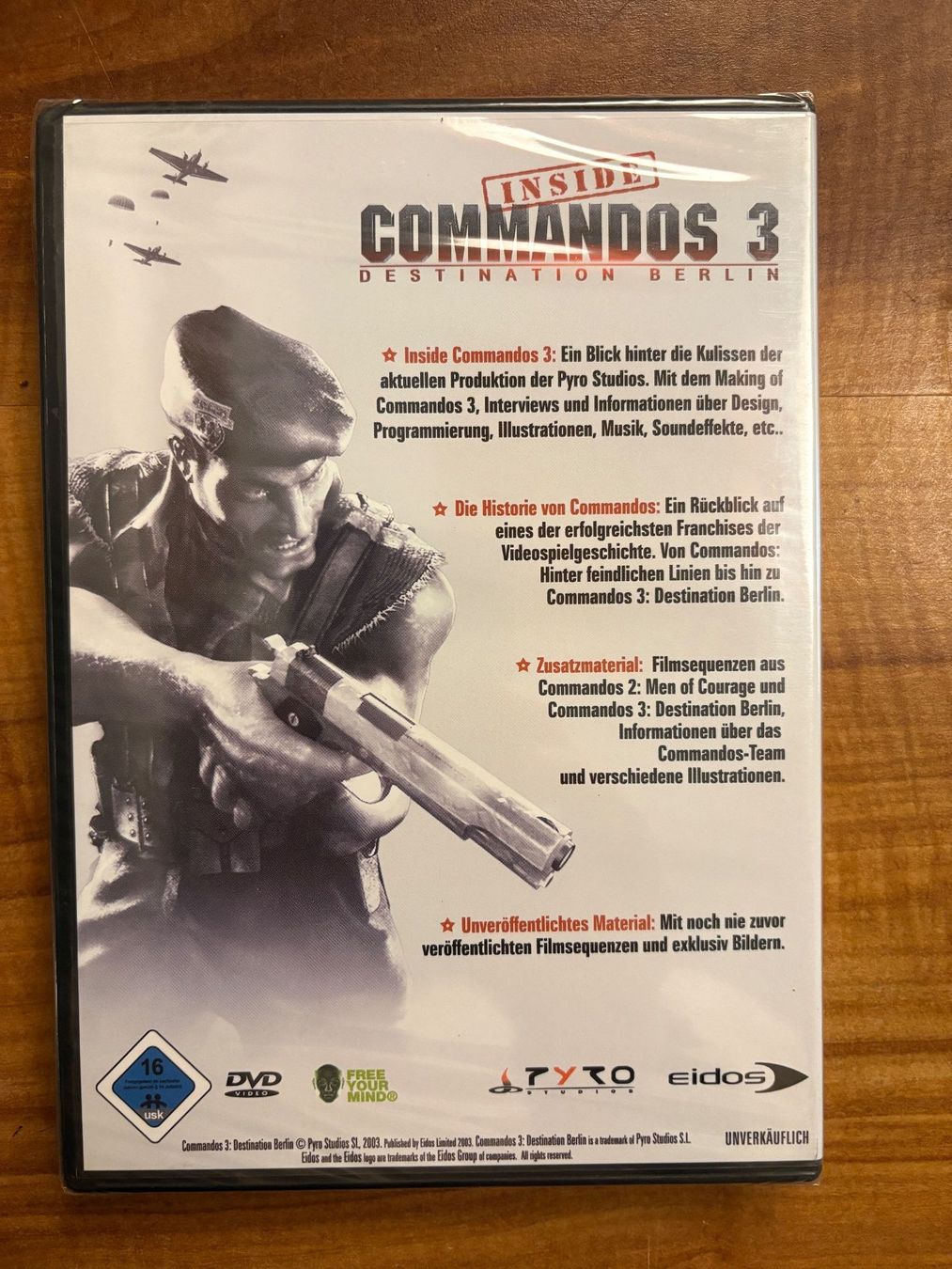Tutti i DVDs: Inside Commandos 3  - DVD zum PC Spiel 2003 - (Sealed) – Usato da Niederhasli venduto da Manuf0 1