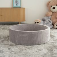 Bällebad LION Samt OHNE Spielbälle - 100x100cm Grau