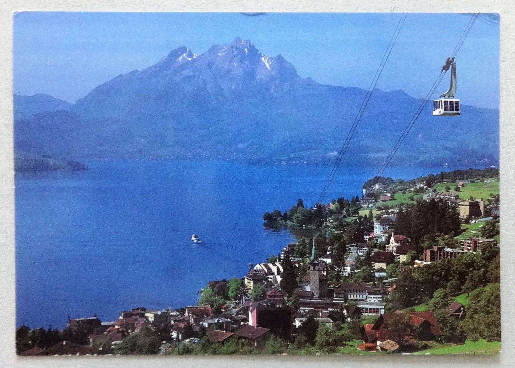 Cartoline postali: Weggis, Blick auf Pilatus – Usato da Fétigny venduto da Billy2miny