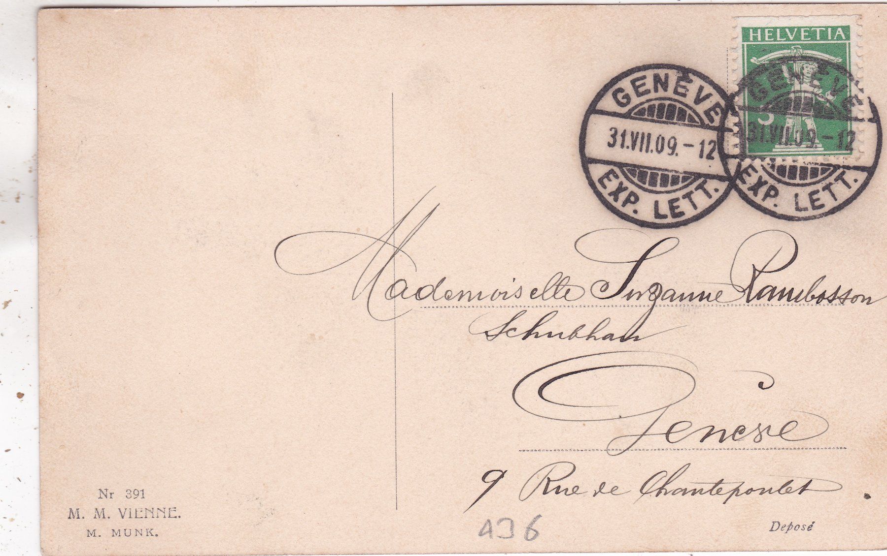 Cartoline postali: Kitsch Paar Frau Mann 1909 – Usato da Herisau venduto da Lisegrat2008 1