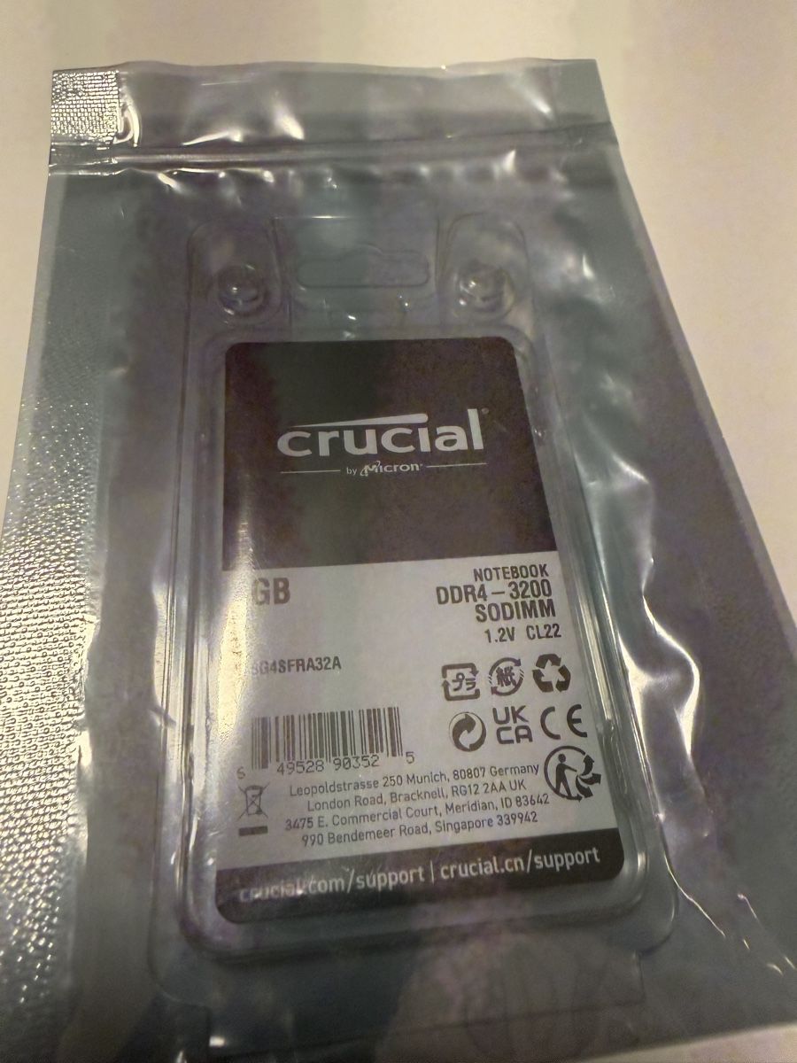 Crucial Memoria / RAM: Crucial 8GB DDR4 3200 SODIMM – Nuovo e nell'imballaggio originale da Pfäffikon SZ venduto da cha_lh26