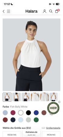 Blusen-Top mit Neckholder, Grösse L NEU