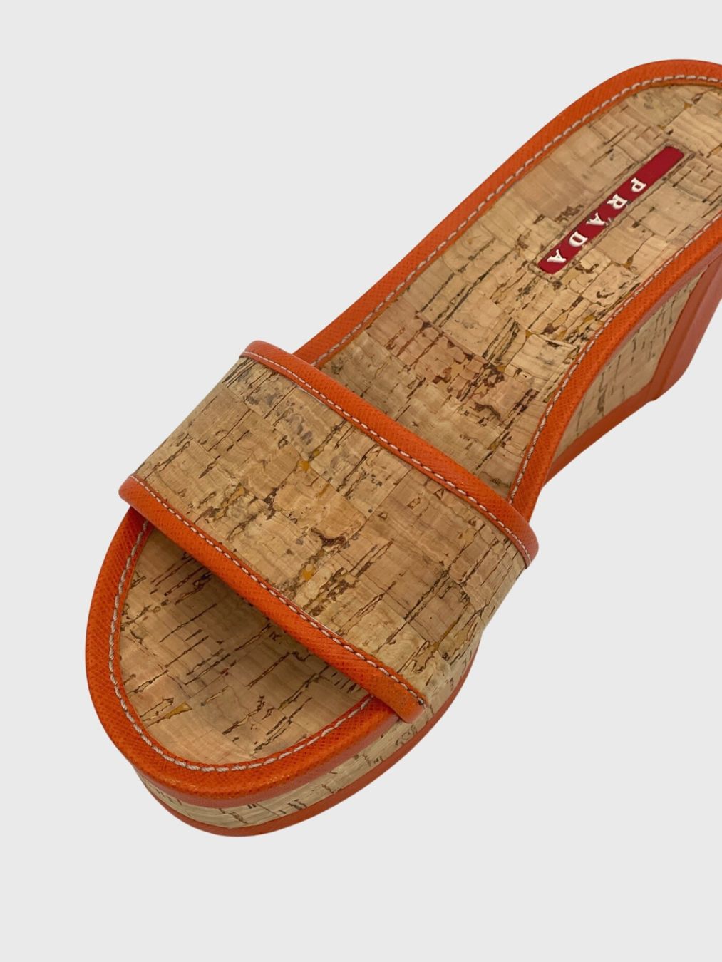 Prada Scarpe da donna: Prada Cork Wedge Sandale mit Absatz EU 36 Orange – Usato da Zürich venduto da shoe_shop 5