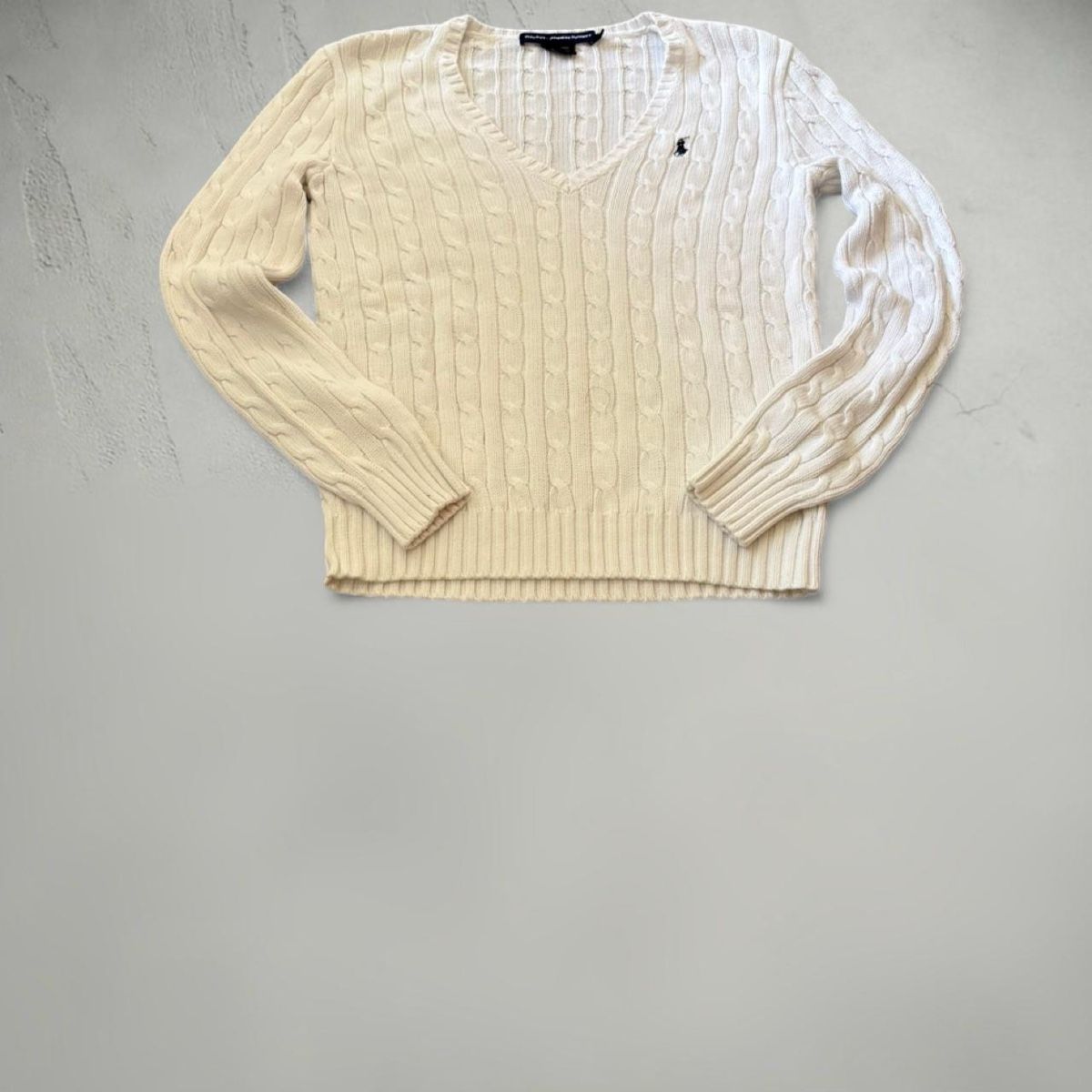 Ralph Lauren Maglioni & Felpe: Pullover Ralph Lauren Zopfstrick V-Ausschnitt Weiss Grösse M – Nuovo (secondo la descrizione) da Basel venduto da archive. 1
