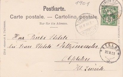 Ansichtskarten: Alte Ansichtskarte mit Gotthardpost (v.R.Koller) 1901 – Gebraucht aus Schlieren von Rapaelli 1
