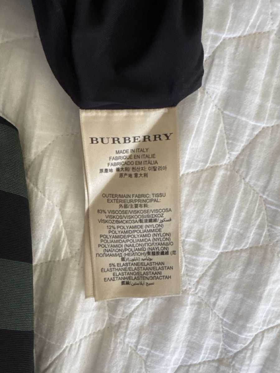 Burberry Gonne: Jupe crayon Burberry vert noir rayée taille IT 42 – Usato da Genève venduto da Cicin 3