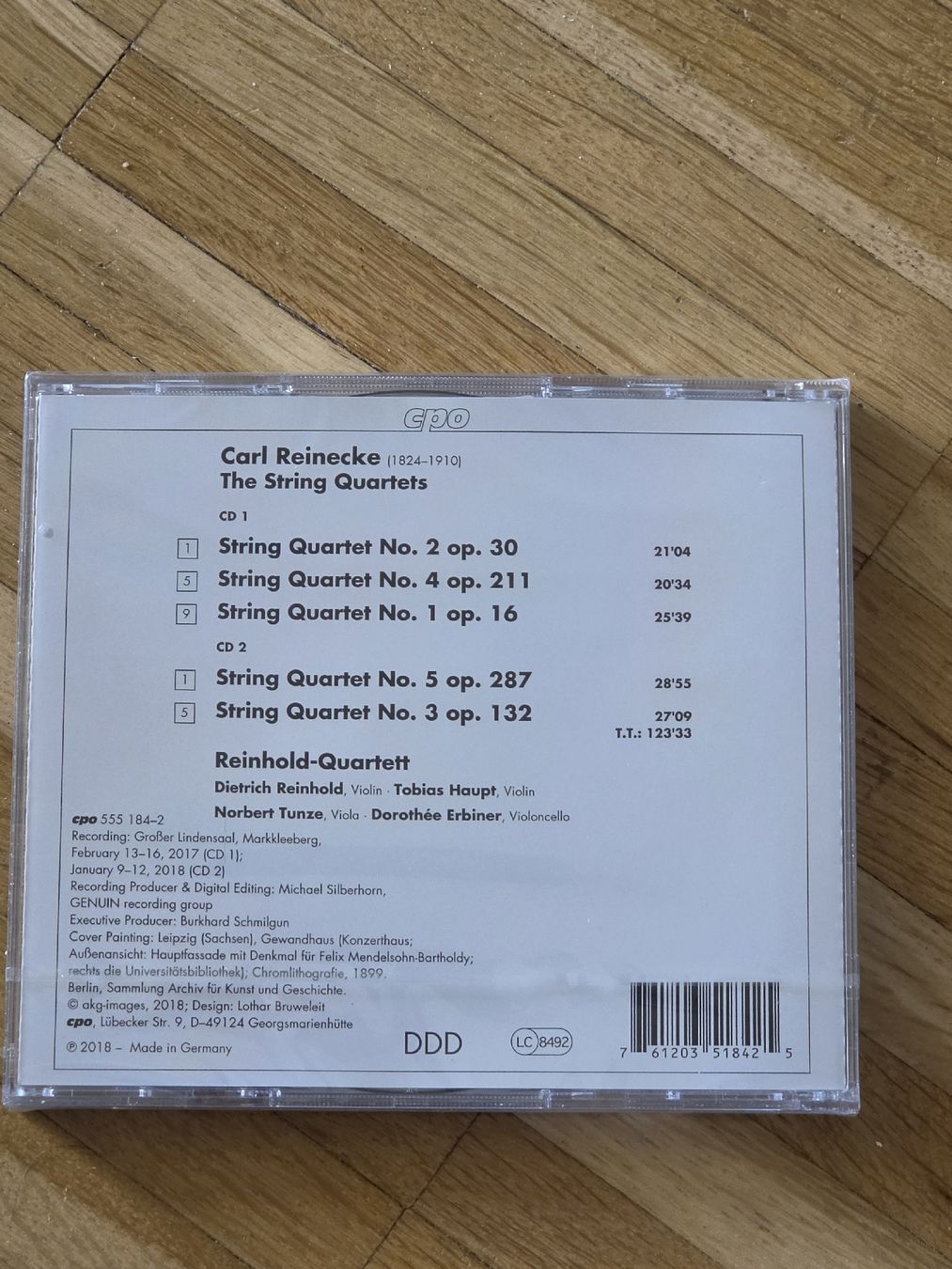 CD: Neue Doppel-CD: Carl Reinecke: Complete String Quartets – Nuovo e nell'imballaggio originale da Aesch BL venduto da immon 1