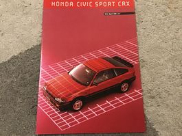 Honda Civic Sport CRX Verkaufsprospekt 16 Seiten 1. Serie