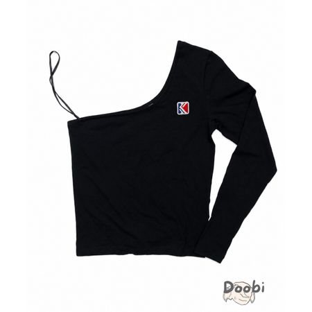 Top Karl Kani noir asymétrique Y2K une épaule – Taille XS