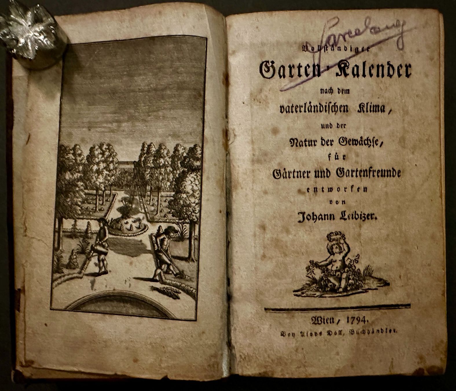 Libri: Johann Leibizer: Vollständiger Garten-Kalender 1794 – Usato da Zürich venduto da allp 3