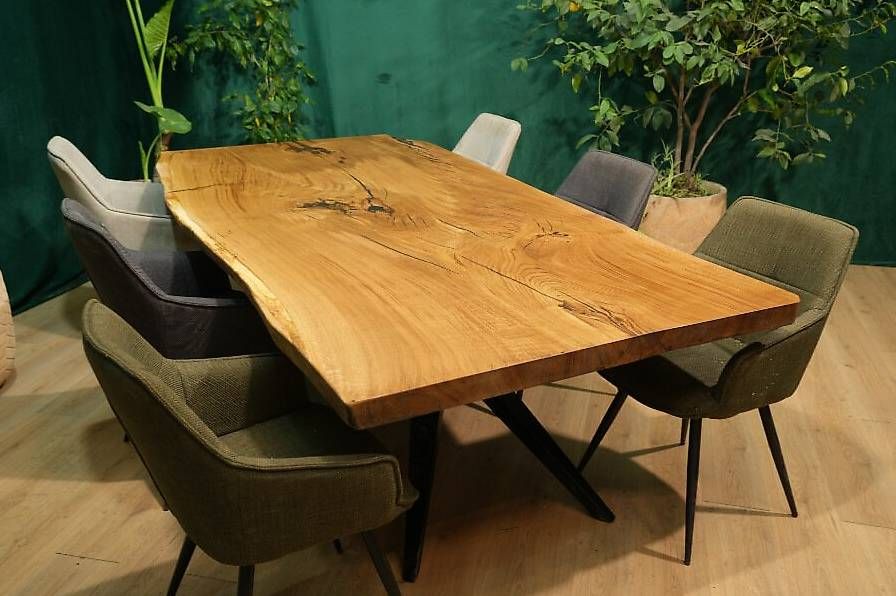 Tables: Eichenesstisch aus 1 Baumscheibe - Einzigartig & Natur pur – D'occasion à Walchwil par Swissdesign_Haag 1
