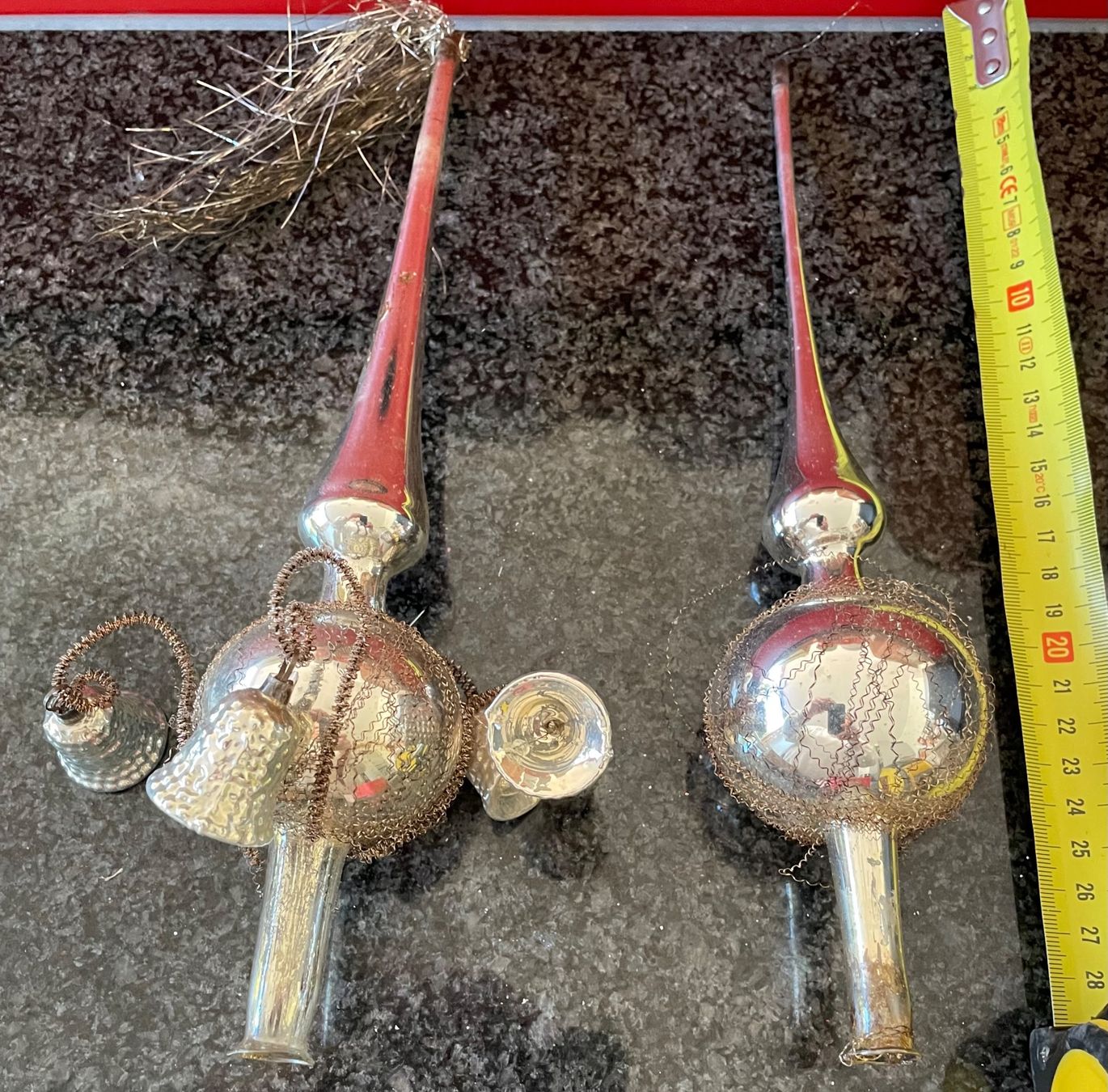 Tutte le decorazioni: 2 antike Weihnachtsbaumspitzen Glas – Usato da Zuerich venduto da Michel52