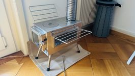 Poêle à bois INOX 8kg Cuisinière pliable pour Camping maison