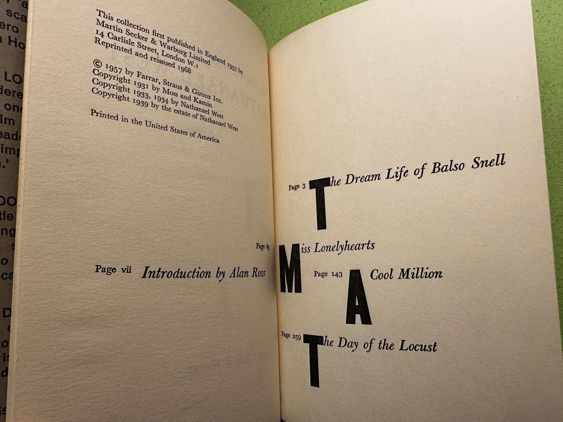 Bücher: Nathanael West: The complete works – Gebraucht aus Zürich von allp 3