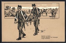 Grenzbesetzung 1914, Sanität im Felde