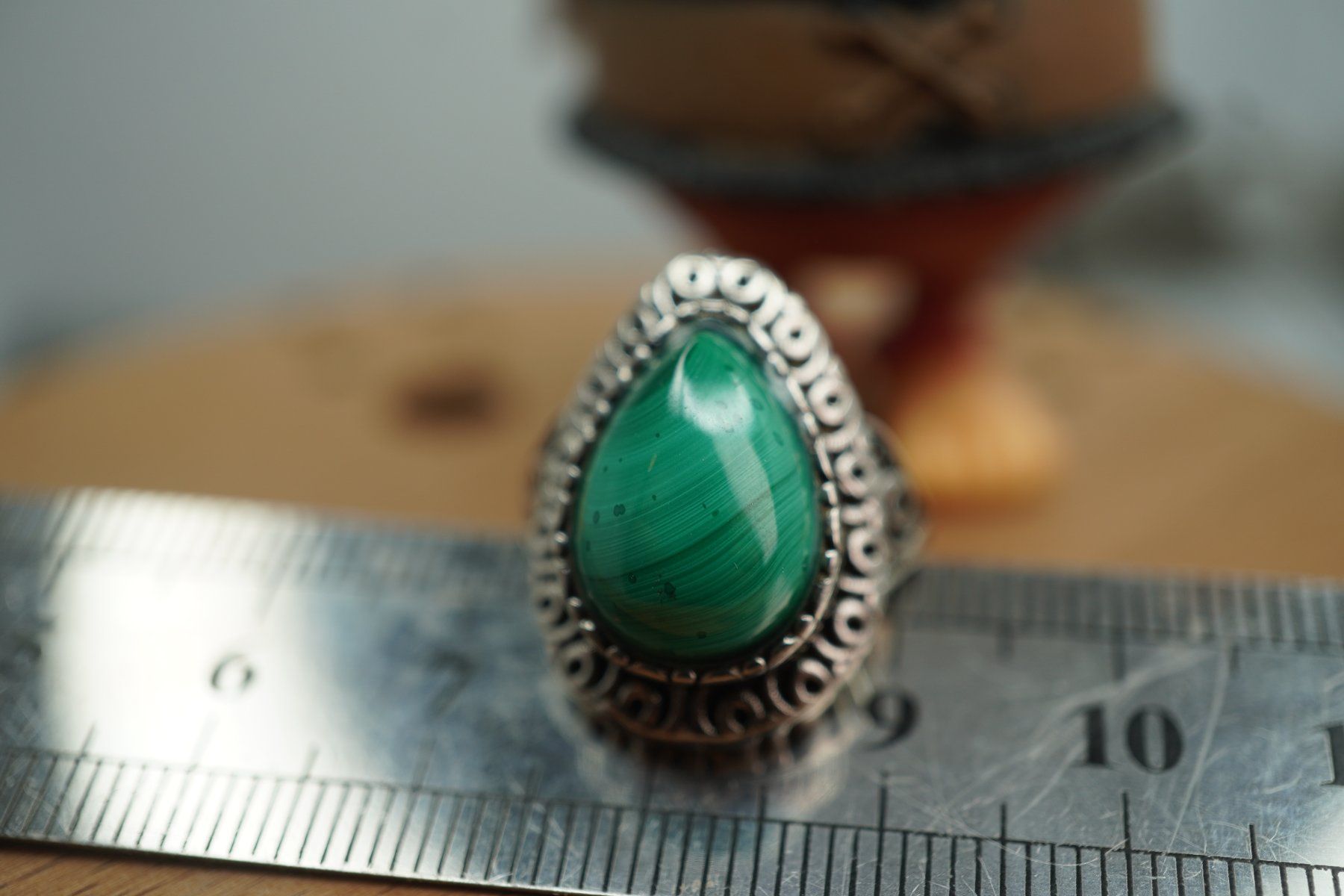 Minerali & Pietre curative: Malachit Edel    ring Grösse  Variabel     (Räumung!) – Nuovo e nell'imballaggio originale da Eschenbach SG venduto da topstone 4