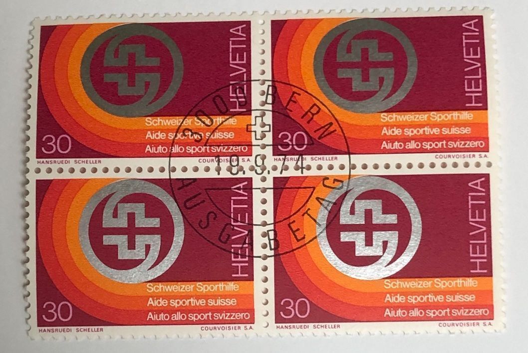 Tutti i francobolli: 4 er Block Nr.559 mit Vollstempel Bern – Usato da Aarau venduto da Billa007