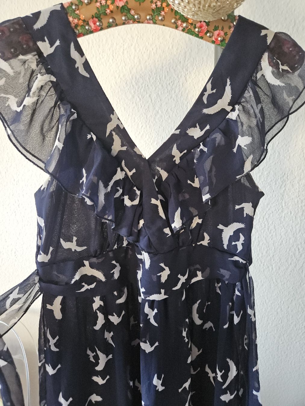 Vestiti: Sommerkleid dunkelblau mit Vögel – Usato da Zürich venduto da LK0138 1