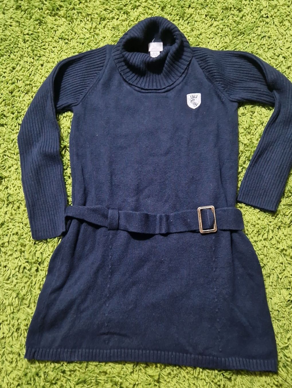 Vestiti & Gonne: Dunkelblaues Strickkleid mit Rollkragen, Grösse 140 – Usato da Gwatt (Thun) venduto da Letzte-Chance-III