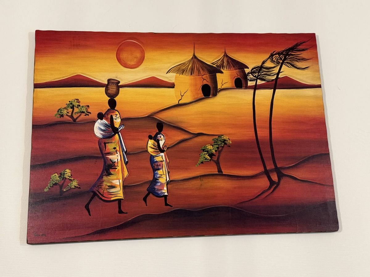 Dipinti: Afrikanische Wandbilder, 3er Set  – Nuovo (secondo la descrizione) da Riehen venduto da lor_s9wh 3