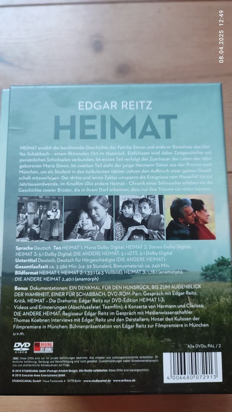Tutti i DVDs: heimat 20 dvdbox  von edgar reitz – Nuovo (secondo la descrizione) da wiesendangen venduto da Kruxi 2