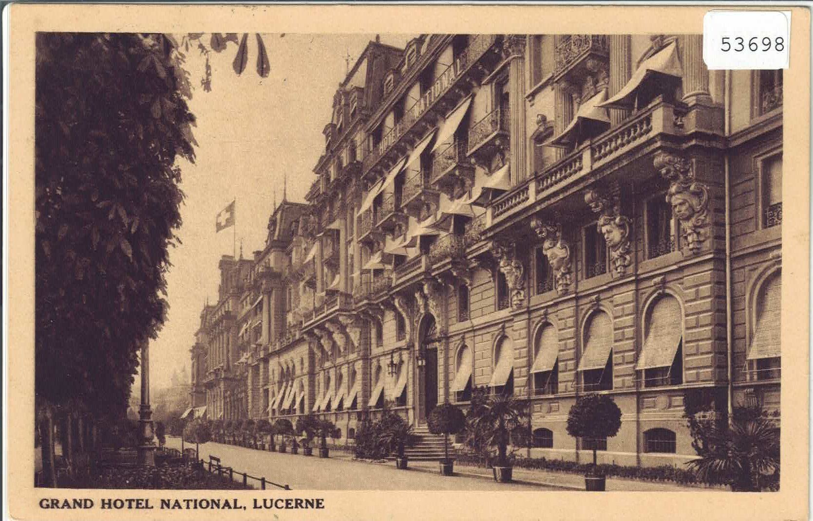 Cartoline postali: Luzern - Grand Hotel National – Usato da Ettingen venduto da Kartenplanet