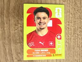 Panini FIFA WM 2026 Sticker Fabian Rieder SUI 12