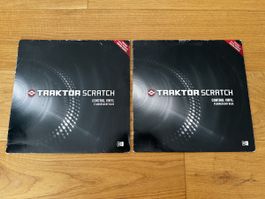2x NI - Traktor Scratch Control Vinyl Fluorescent Blue