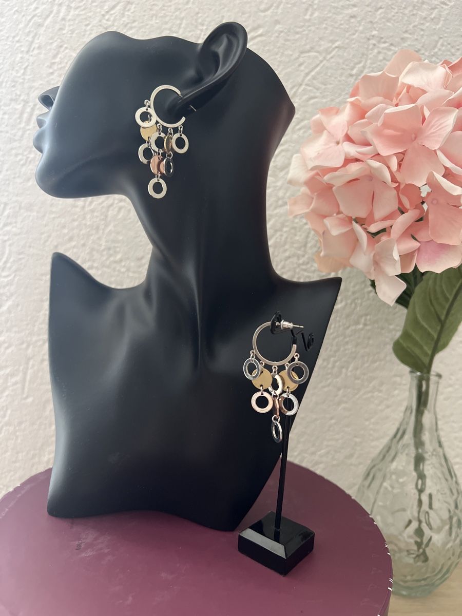 Ohrringe & -stecker: Elegante Statement Ohrringe, Multicolor, modern – Gebraucht aus Seon von Sunny-Schmuck78