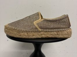 Replay Espadrilles "Lawton" Gold glänzend Gr. 37 Glitzer