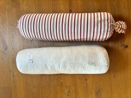 IKEA 2 Kissen zylindrisch, 80 cm lang mit Überzug