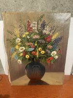 Bouquet de fleurs champêtres, peinture à l'huile, 1936