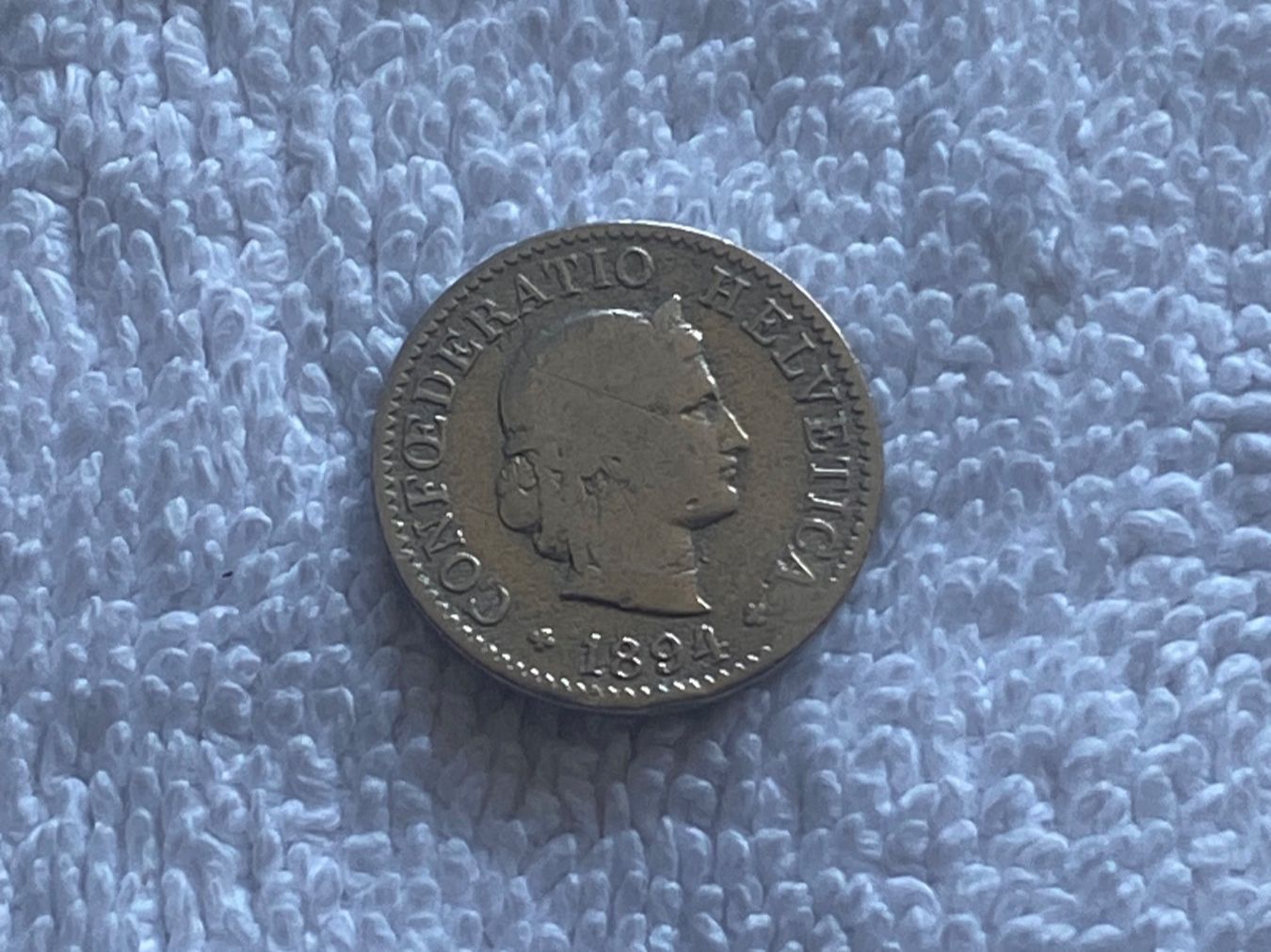 Tutti le monete: 5 centimes/rappen 1894 – Usato da Nyon venduto da Ilmi09
