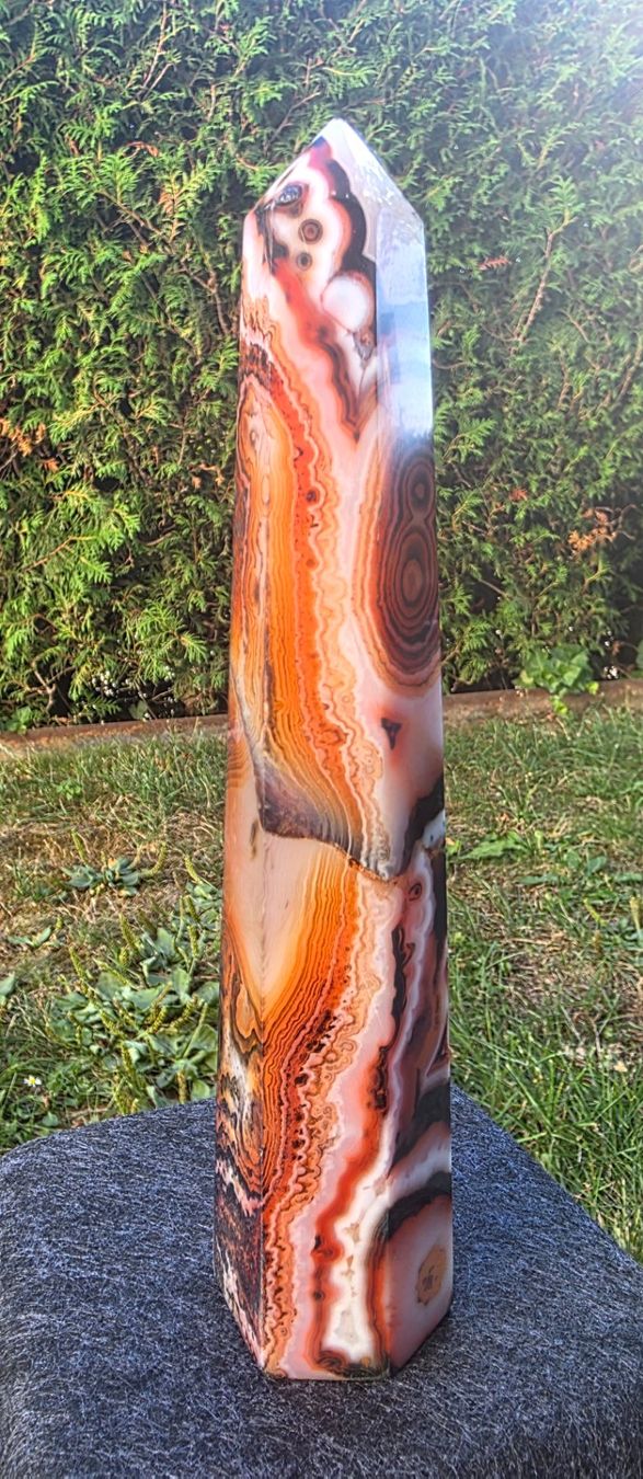 Mineralien & Heilsteine: 🧡🤍 Einzigartiger Sardonyx Achat Obelisk – Neu und originalverpackt aus Matzingen von Shay_Crystalz 2