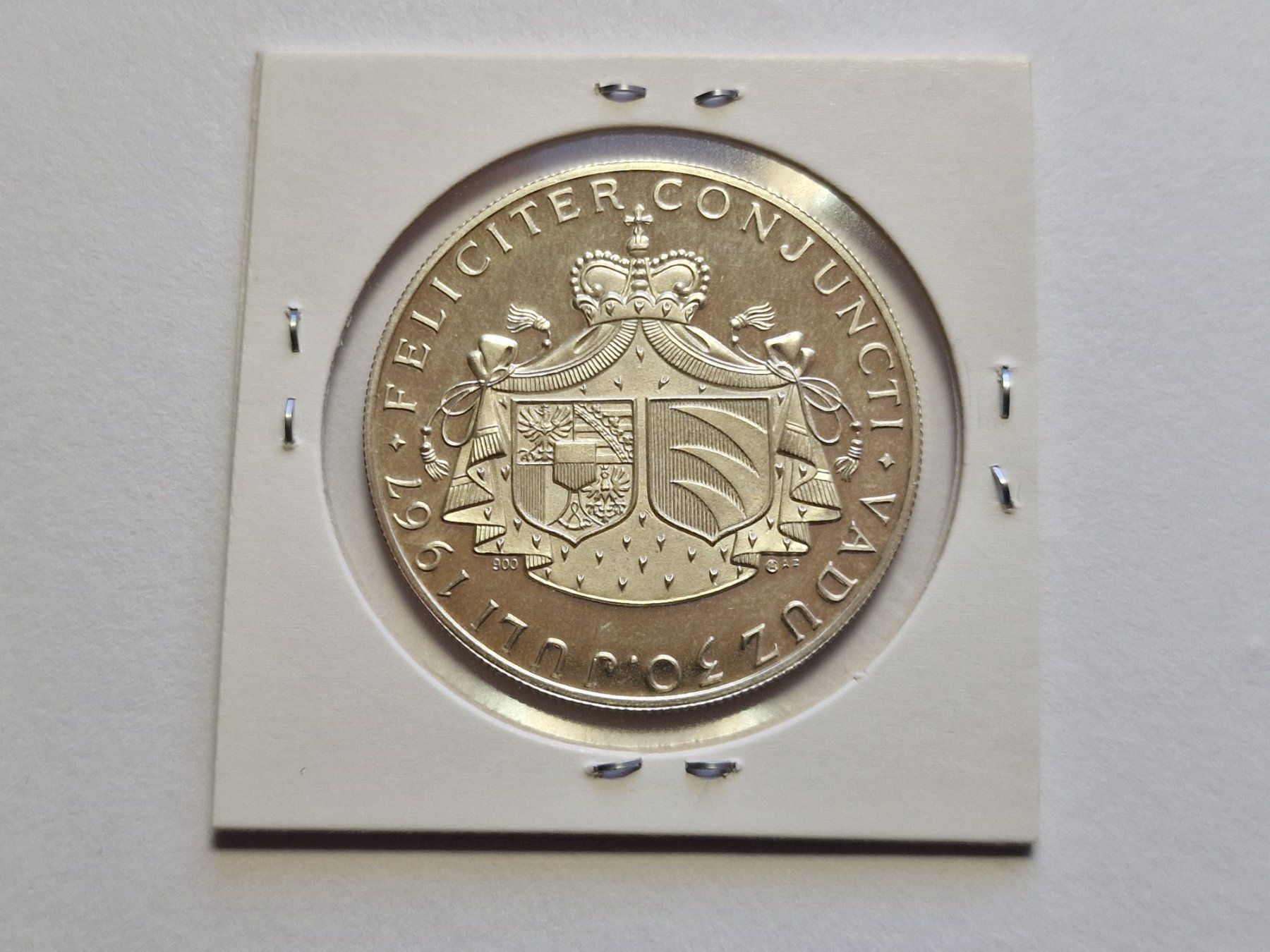 Medaglie: Liechtenstein, Silbermedaille 1967. – Usato da Zürich venduto da Moreira01 2