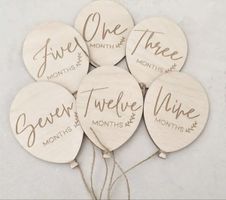 Wooden Baby Milestone Card