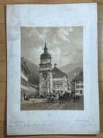 Eugene Ciceri antike Ansicht Tell-Kapelle in Altdorf um 1840